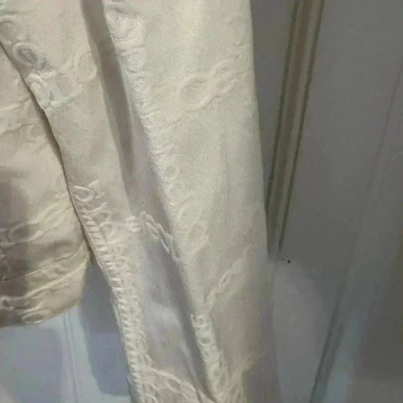 Ice jeans ivory cotton blend denim jacket logo embossed made in Italy size 42/S - Picture 3 of 16